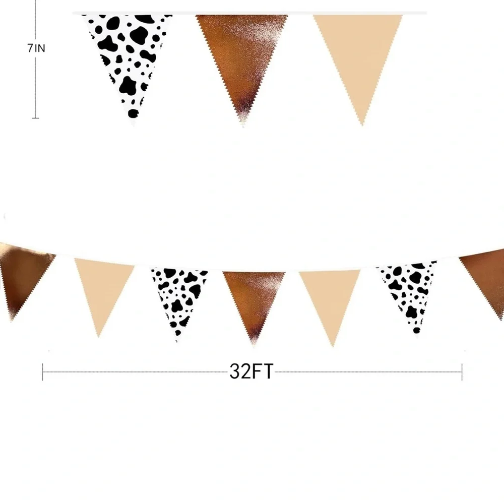 New 32ft of cowboy western theme fabric banner garland cowgirl party decor